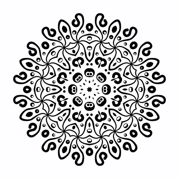 Contour de motif radial monochrome abstrait — Image vectorielle