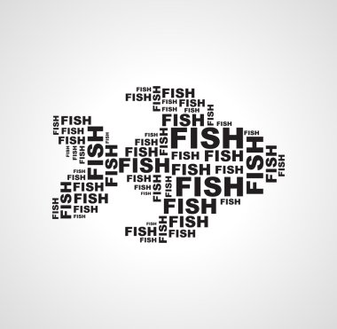 stok görüntü balık içeren word balık tek renkli