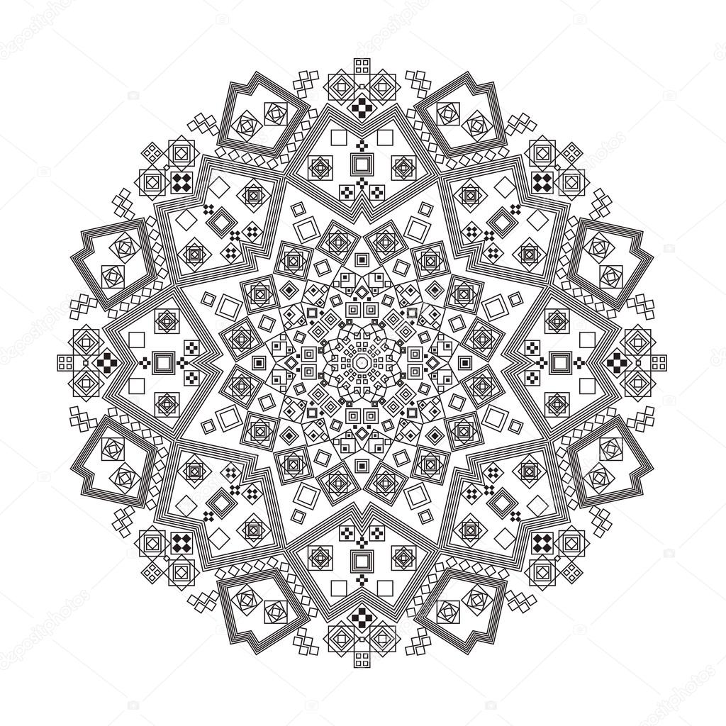 radial pattern of curls and spirals geometric gray carpet