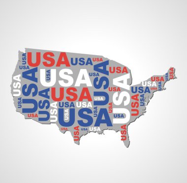 Kontur ülkenin kendi bayrağı ABD renkte denilen