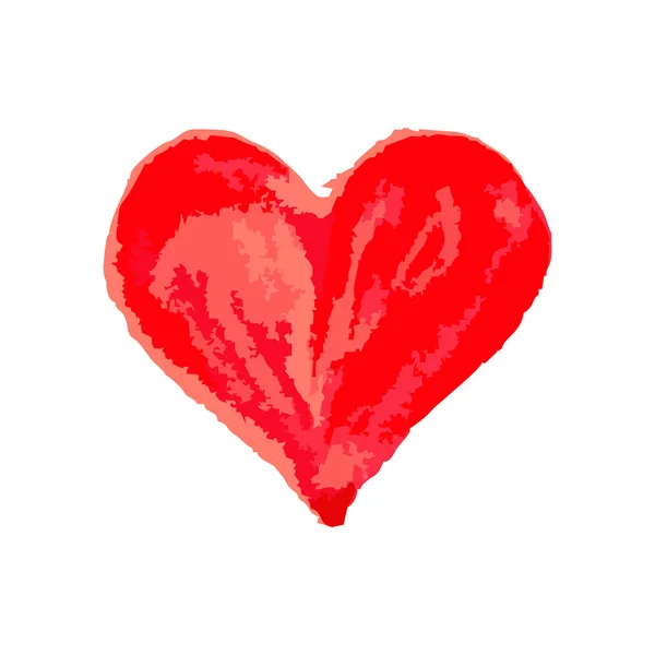 Grands cœurs pour Saint Valentin effet aquarelle — Image vectorielle