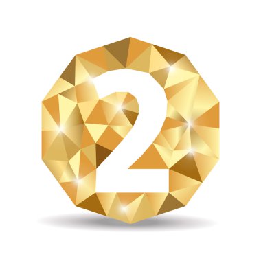 İki numaralı çokgen sarı altın