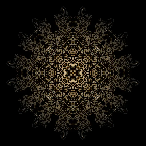 vektör anahat topu dairesel desen buket çiçek çizilmiş