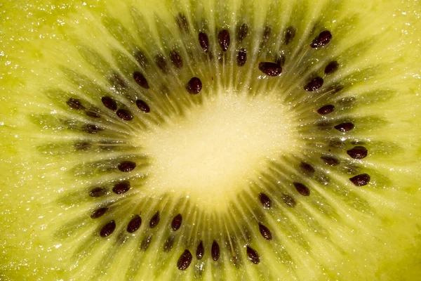 Kiwi Frucht Halbiert Und Ihre Samen — Stockfoto