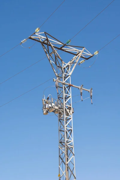 Metalen Toren Voor Elektriciteits Energiedistributie — Stockfoto