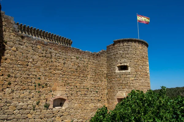 Parede Castelo Histórico Pedraza Segovia — Fotografia de Stock