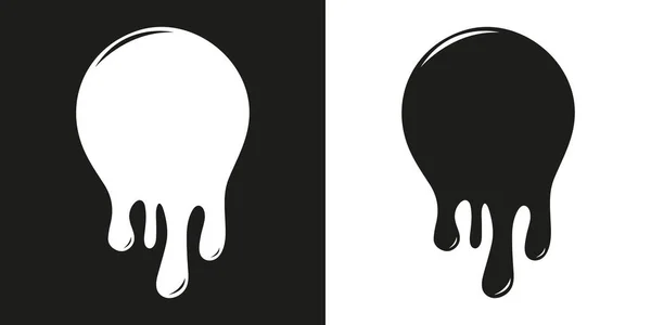 Su ve sütün siyah ve beyaz logosu