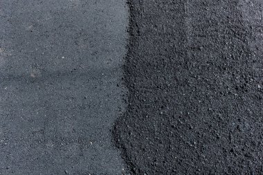 'Sıcak mekanik bituminöz beton' un son asfalt dokusu.