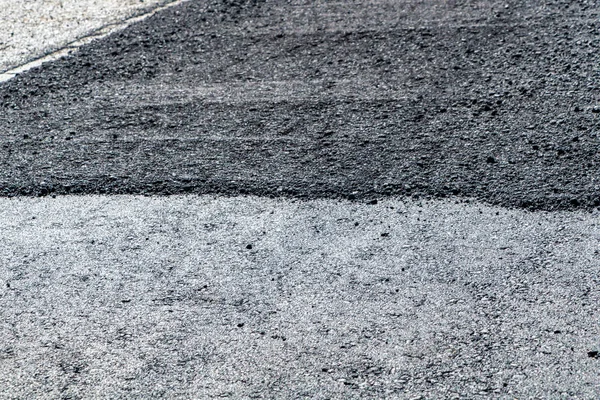 Asphaltstruktur Aus Dem Endgültigen Pflaster Heißgefrästem Bitumenbeton — Stockfoto