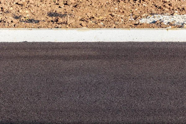 Pavimentazione Definitiva Asfalto Utilizzata Strade Pubbliche Nuova Applicazione Con Colore — Foto Stock