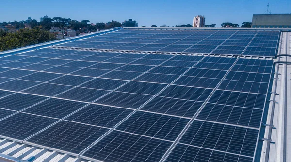 Paneles Solares Fotovoltaicos Que Son Dispositivos Utilizados Para Convertir Energía — Foto de Stock