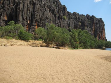 windjana gorge, gibb nehir, kimberley, Batı Avustralya