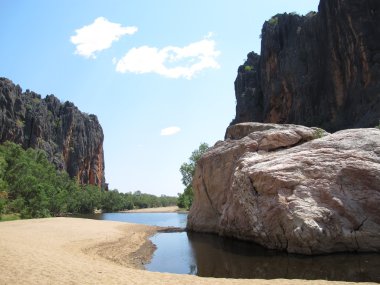 windjana gorge, gibb nehir, kimberley, Batı Avustralya