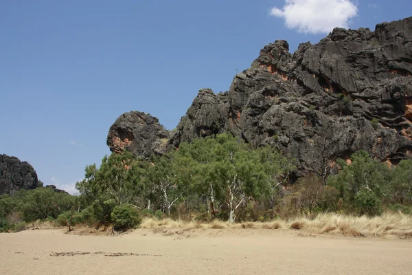 Desfiladeiro de windjana, rio gibb, kimberley, oeste da Austrália — Fotografia de Stock