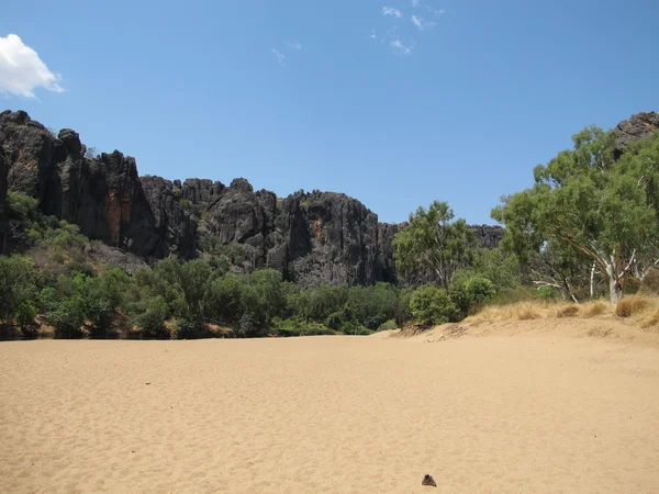 Desfiladeiro de windjana, rio gibb, kimberley, oeste da Austrália — Fotografia de Stock