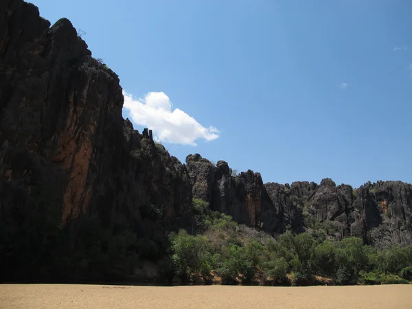 Desfiladeiro de windjana, rio gibb, kimberley, oeste da Austrália — Fotografia de Stock