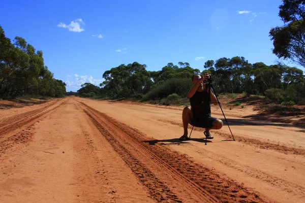 Outback road, austrália — Fotografia de Stock
