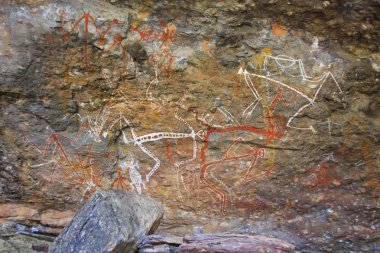 ubirr, kakadu Ulusal Parkı, northern territory, Avustralya Aborjin rock sanat