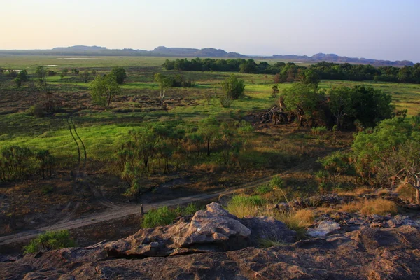 Vista em ubirr, parque nacional de kakadu, austrália — Fotografia de Stock