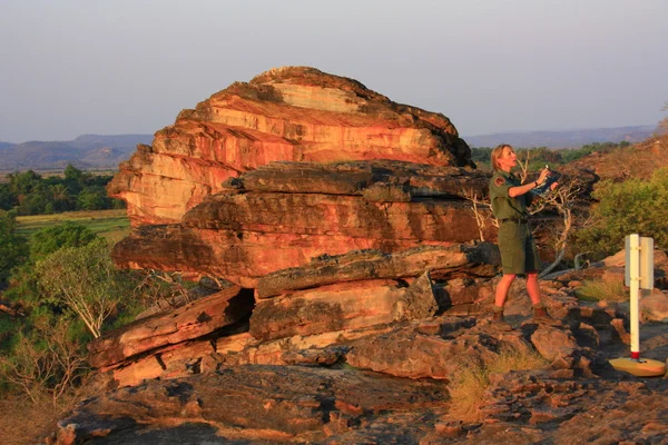 Vista em ubirr, parque nacional de kakadu, austrália — Fotografia de Stock