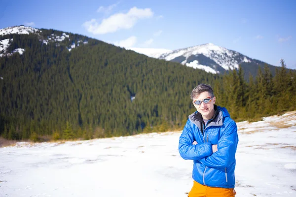 Portret van grond mens in de natuur. — Stockfoto