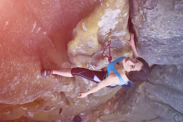 女の子登山. — ストック写真