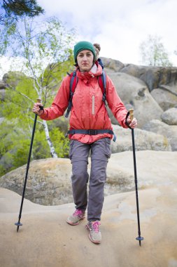 Anne ve oğlu seyahat.