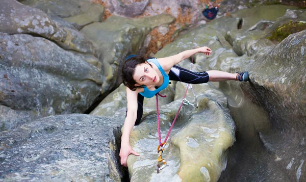 Menina alpinista . — Fotografia de Stock