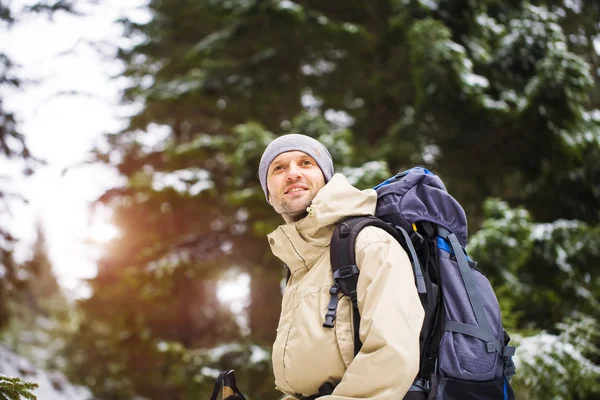 Man Hiking in nature.