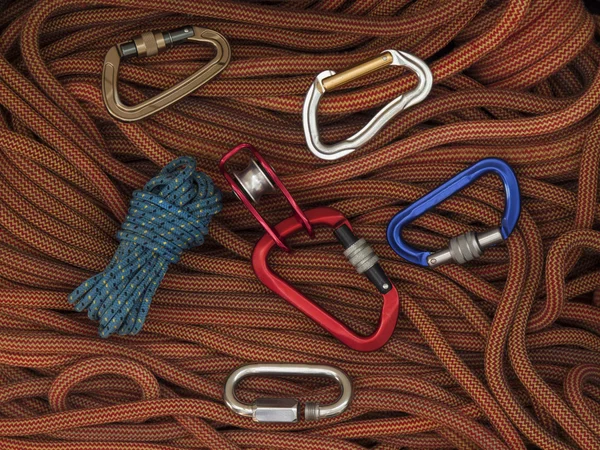Equipment for mountaineering and climbing.