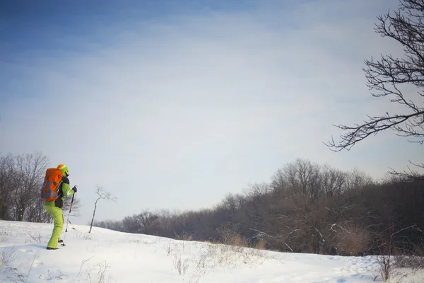 La gente passa attraverso la neve . — Foto Stock