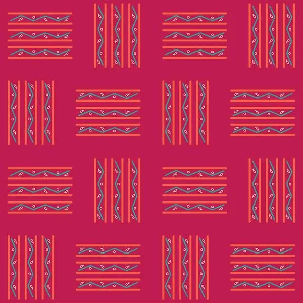 Patrón de geometría abstracta sobre fondo rojo oscuro — Vector de stock