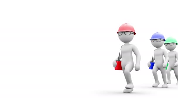 L'ingénieur. personnage 3D avec un étui. Série de personnes. Avec un cache alpha.