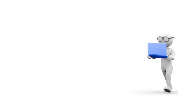 personnage 3D et pièce manquante. Série de personnes - vue en Perspective. Avec un cache alpha.