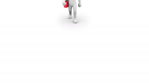 L'ingénieur. personnage 3D avec un étui. Série de personnes. Avec un cache alpha.