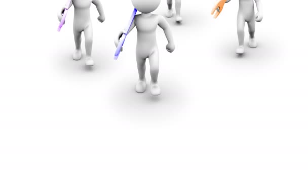 Le mécanicien. personnage 3D avec une clé. Série de personnes. Avec un cache alpha.