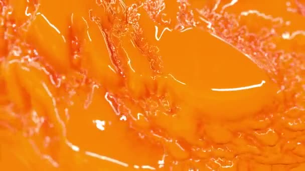 Fluxo de suco de laranja. Loop sem costura. — Vídeo de Stock