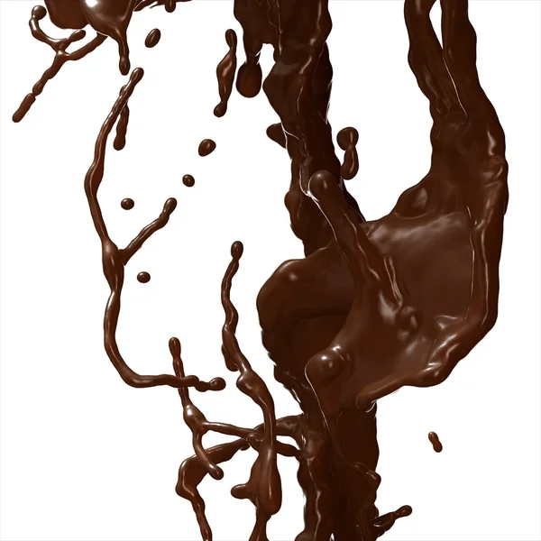 Spritzer heiße Schokolade. — Stockfoto