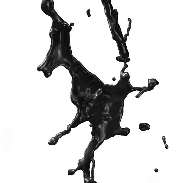Splash de mazout noir — Photo