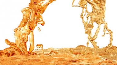 Çay Splash. Süper ağır çekim, maskesi.