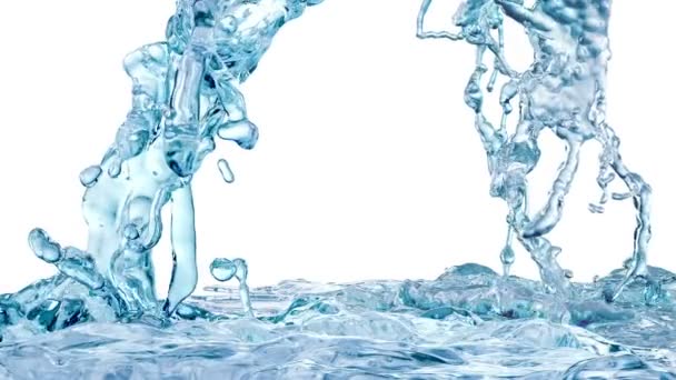 Blauwe Water Splash, met alfakanaal (Full Hd) — Stockvideo