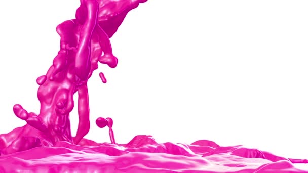 Colored Paint Splash. Slow motion.With mask. — Stock Video