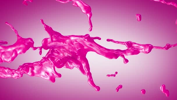 Splash di vernice colorata. Movimento lento. Con maschera . — Video Stock