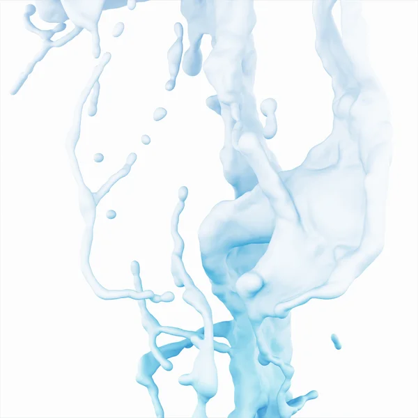 Salpicadura abstracta de agua sobre un fondo blanco — Foto de Stock