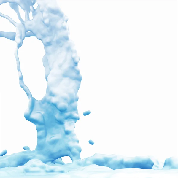 Salpicadura abstracta de agua sobre un fondo blanco —  Fotos de Stock