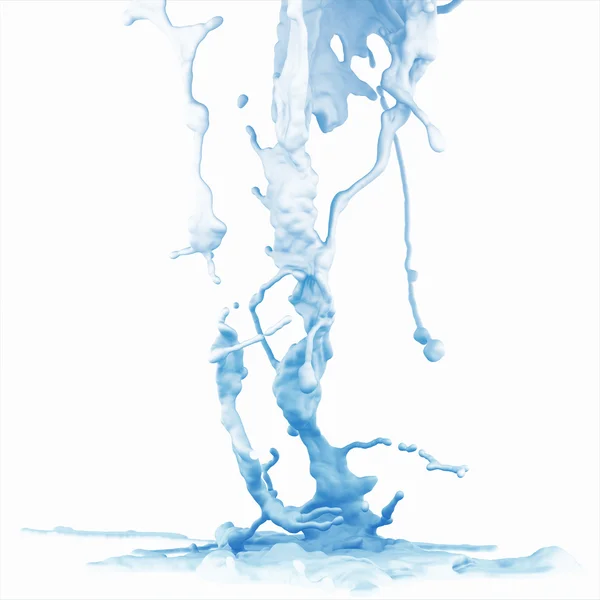 Abstraktes Wasserplätschern auf weißem Hintergrund — Stockfoto