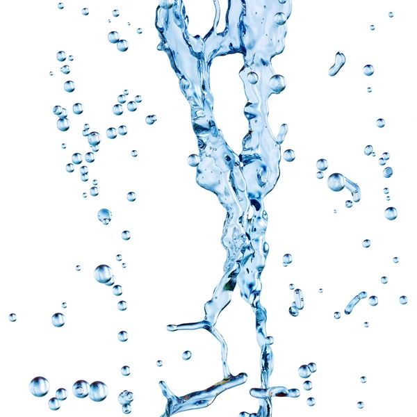 Vallende waterdruppels — Stockfoto