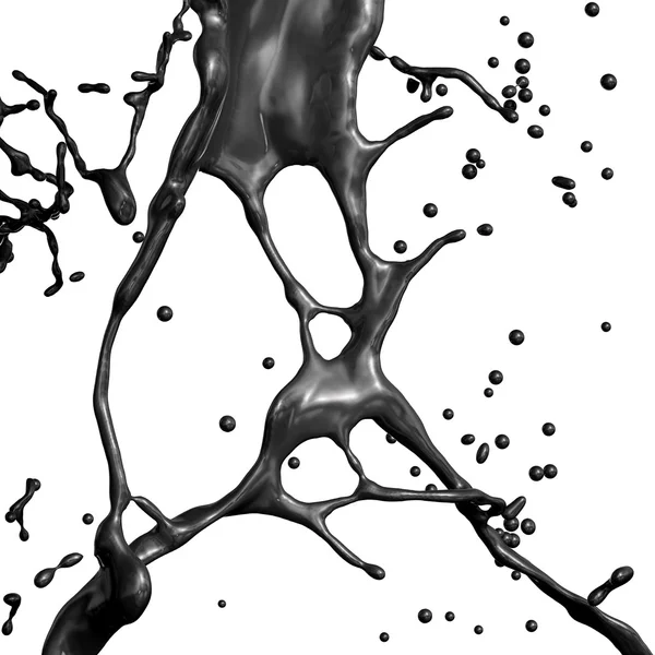 Всплеск мазута на белом фоне — стоковое фото