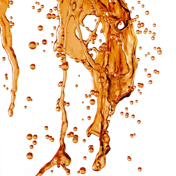 Liquid Splash. Álcool, Chá, Cola . — Fotografia de Stock