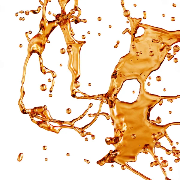 Liquid Splash. Álcool, Chá, Cola . — Fotografia de Stock